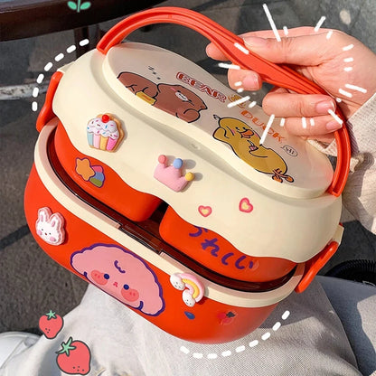 Lunch Box Kawaii à Compartiments – Enfants & École