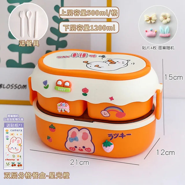 Lunch Box Kawaii à Compartiments – Enfants & École