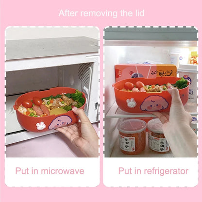 Lunch Box Kawaii à Compartiments – Enfants & École