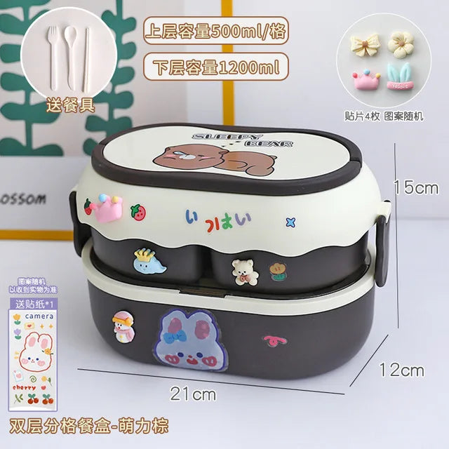 Lunch Box Kawaii à Compartiments – Enfants & École
