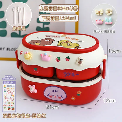 Lunch Box Kawaii à Compartiments – Enfants & École